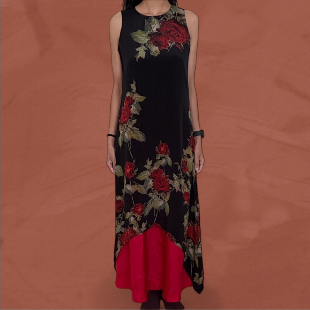 FORMAL ROSE PRINT GOWN